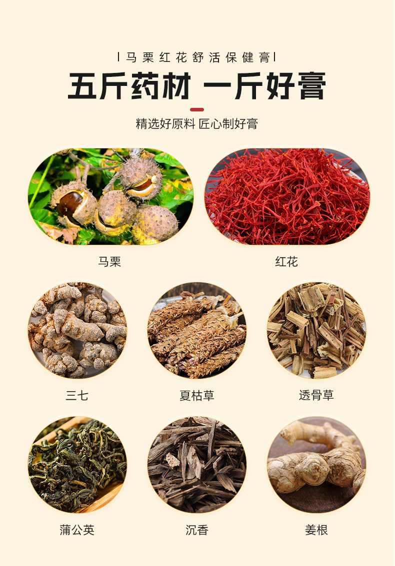 马栗红花舒活保健膏